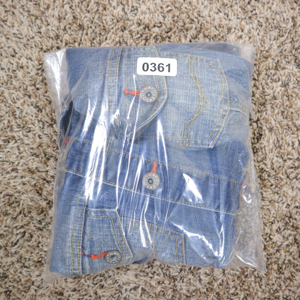 Southpole Jean Jacket Y2K Cropped Denim Women's Medium‎ 18.5x21 - Picture 9 of 9